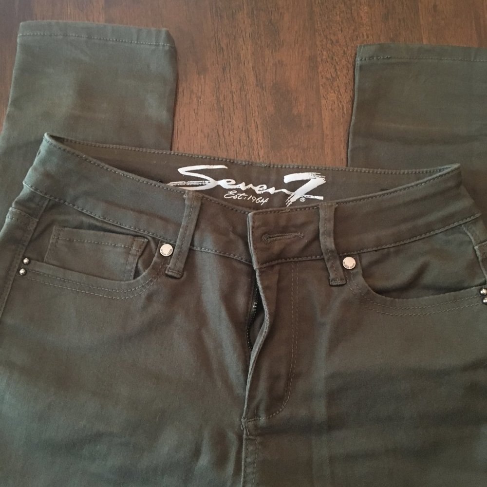 Seven7 Olive High Rise Pants - Picture 2 of 6